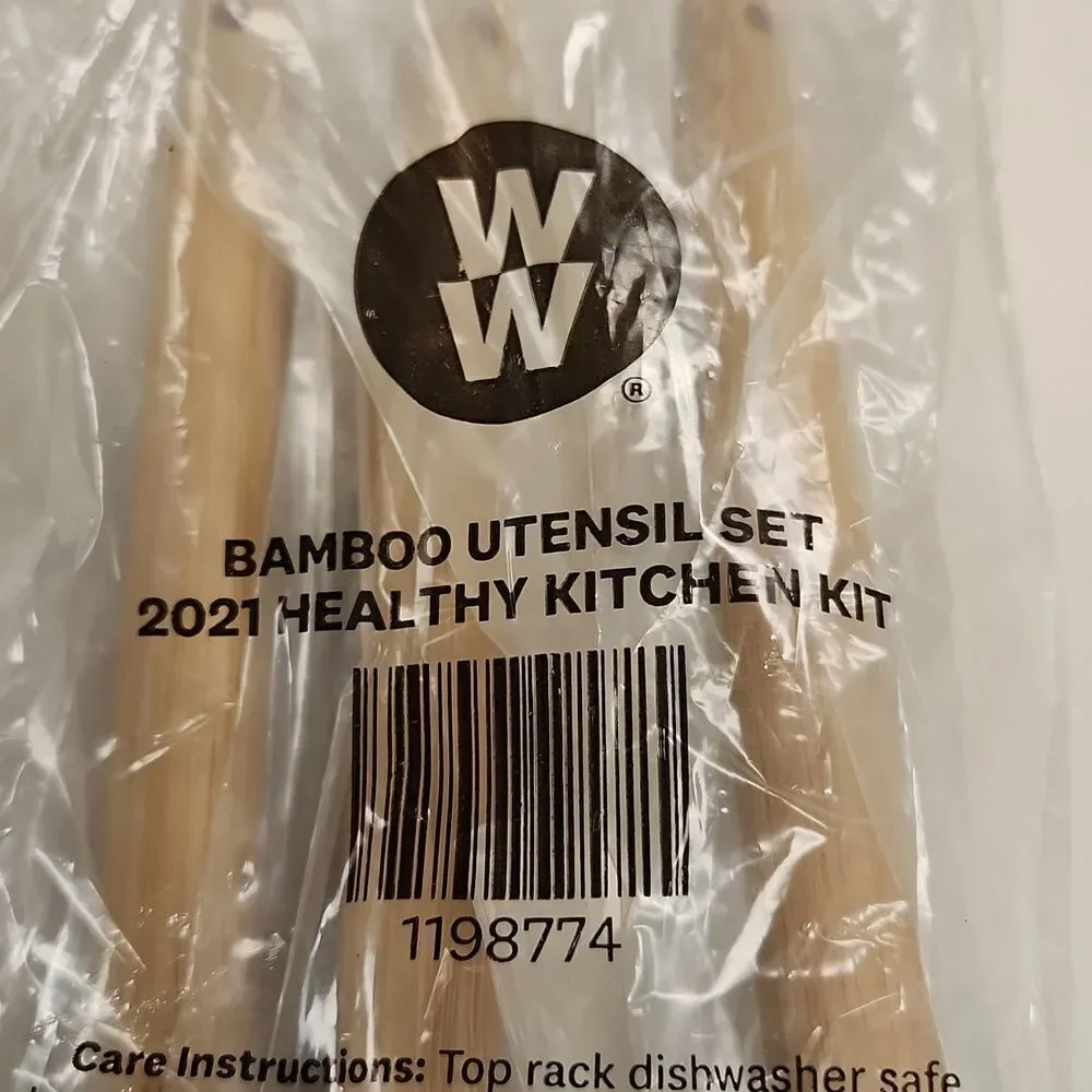 WW Weight Watchers Bamboo Utensil Set New